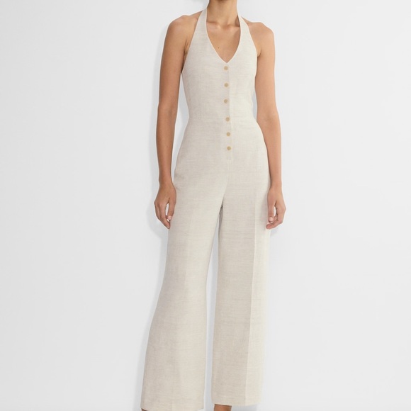 Wilfred / Aritzia / Upscale Jumpsuit Cruise Linen 
Dark Night Navy / Size 4 NWT - Picture 1 of 12